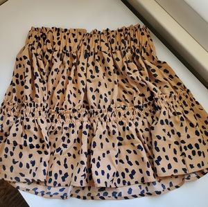 NWT- Leopard paperbag bag skirt